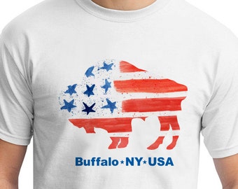 SALE! - American Flag - Buffalo - Adult TShirt