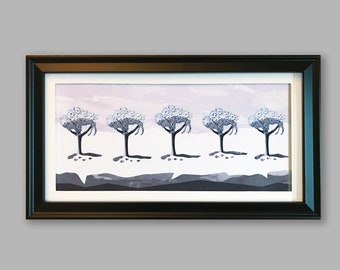 New! Buffalo Art Print -  Framed Buffalo Winter Trees