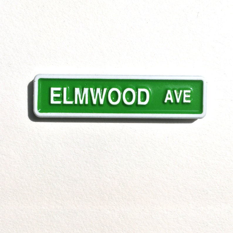 Buffalo Enamel Street Pin Elmwood Avenue image 2