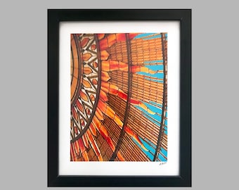 Buffalo City Hall Skylight - Multi Media Print