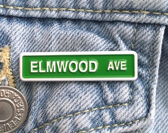 Buffalo Enamel Street Pin - Elmwood Avenue