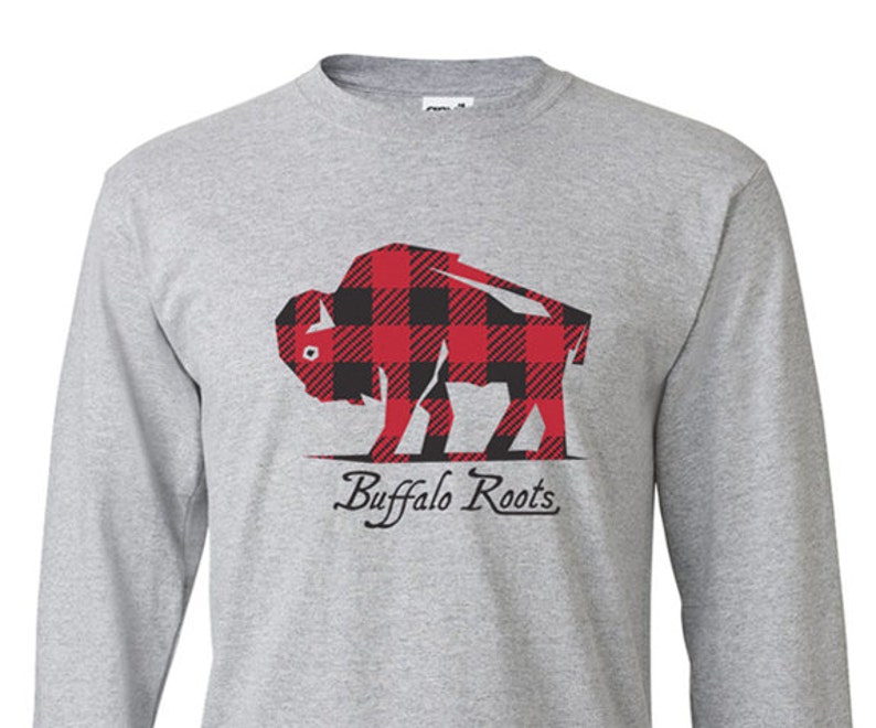 Buffalo Roots SALE! Buffalo Roots - Buffalo Check - Adult Long Sleeve Shirt - Etsy