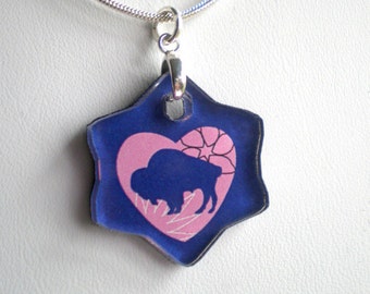 Buffalo Heart/Star Pendant Necklace