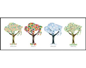 Buffalo Art Print - Buffalo Trees - Four Seasons