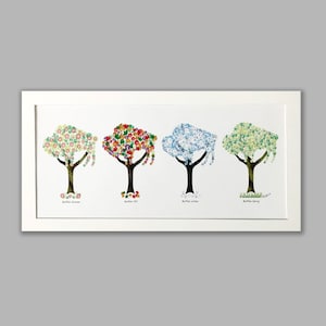 Sale Framed Buffalo Art Print Buffalo Trees Four Seasons image 3