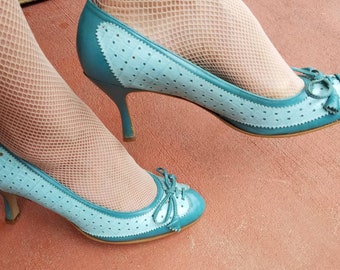 turquoise shoes