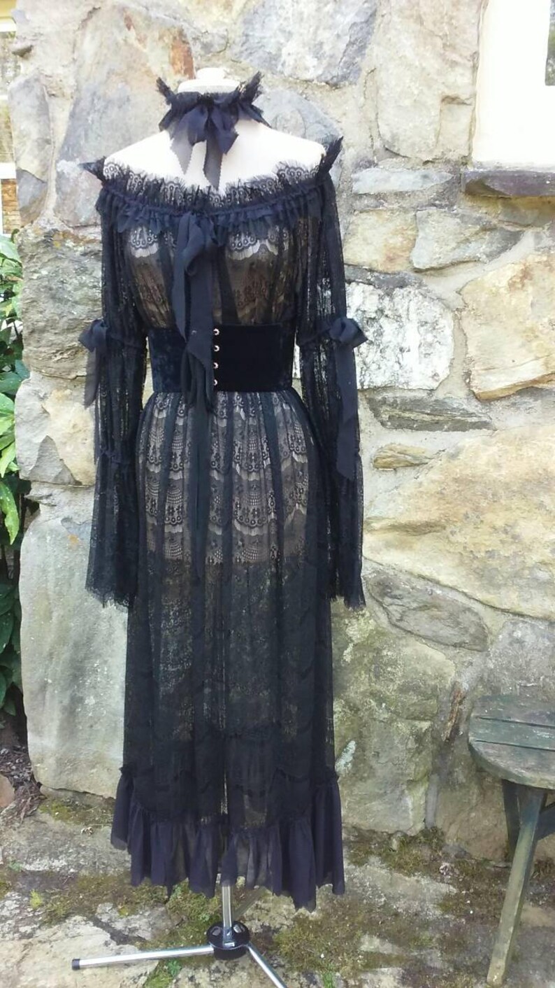 black victorian witch dress