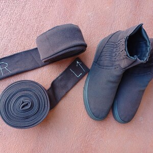 Luke Skywalker Last Jedi costume ankle boots dark brown matching leg wraps puttees Star Wars cosplay adult Custom Made to Order in your size image 18