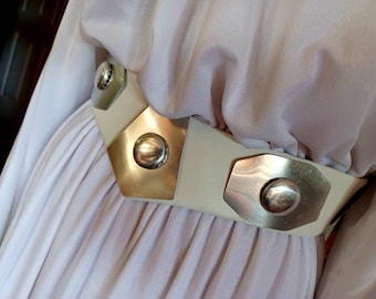 Princess Leia ANH Senatorial costume belt faux or real leather and metal CUSTOM made to your waist size