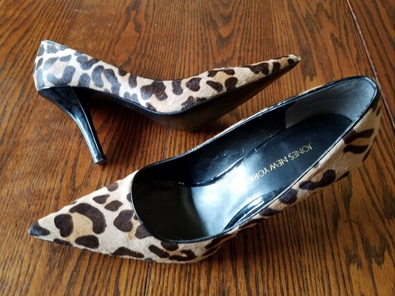Escarpins Kenneth Cole Femme Taille 7.5 US - Cuir, Imprimé Léopard, Talons Aiguilles Hauts - Neuf Avec Boîte