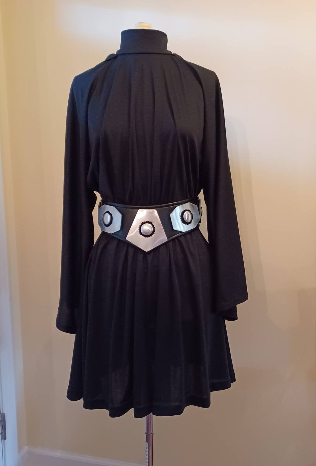princess leia black dress Women's Cosplay Costume The Last Jedi Princess Leia Black Coat Dress –  Mermaidcosplay main image 0