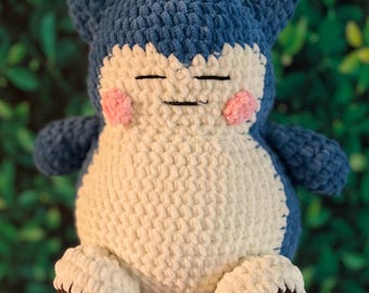 Made to Order - sleepy Snorlax Crochet Handmade Plushie