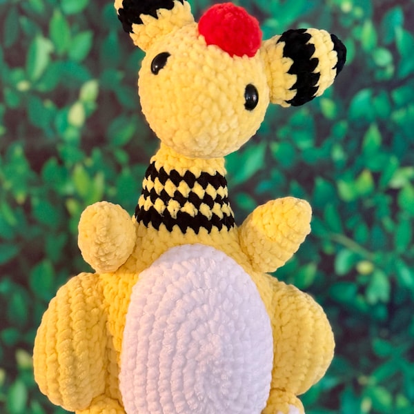 Made to Order - Crocheted Ampharos inspired plushie doll