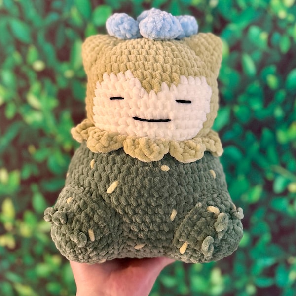 Made to Order - Handmade Sleepy Mosslax Crochet Handmade Plushie Pokopia