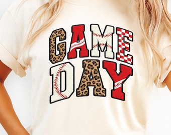 Baseball Game Day Shirt, Baseball Mom Tee, Softball Mom Shirt, Leopard Baseball Shirt, Game Day Tee, Baseball Fan Shirt