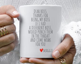Personalized Boss Mug, Funny Boss Gift, Custom Boss Appreciation Mug, Gift for Boss Lady, Office Gift, Coworker Gift, Thank You Boss Mug
