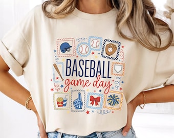 Baseball Game Day Shirt, Baseball Mom Tee, Cute Sports Shirt, Baseball Fan Shirt, Softball Mom Shirt, Baseball Season Tee, Sports Mom Gift