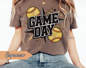 Softball Game Day Shirt, Softball Mom Tee, Softball Fan Shirt, Game Day Graphic Tee, Sports Mom Tee, Softball Season Gift