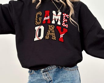 Baseball Game Day Shirt, Baseball Mom Tee, Softball Mom Shirt, Leopard Baseball Shirt, Game Day Tee, Baseball Fan Shirt
