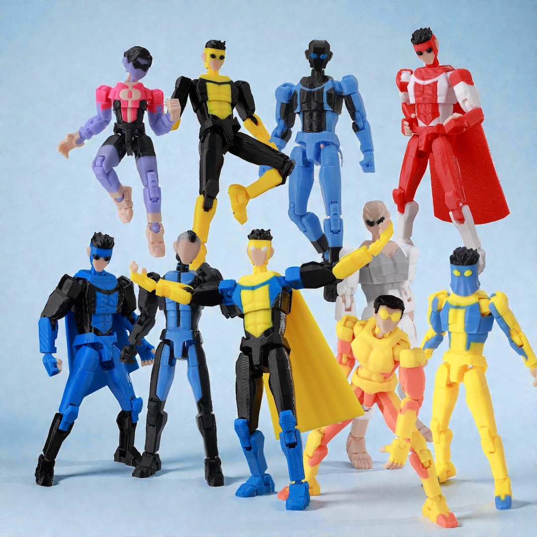 Invincible Action Fig INVINCIBLE Action COMPLETE Figure Set, Action Collectible, Poseable ...