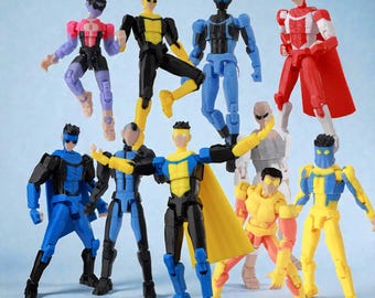 INVINCIBLEアクションコンプリートフィギュアセット、アクションコレクタブル、可動モデル
