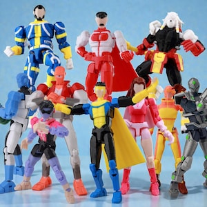 INVINCIBILE Azione Tutti i personaggi Set di figure COMPLETO, Azione Collezionabile, Modello snodabile