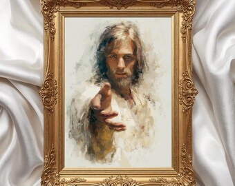 Jesus Reaching Hand Art Print, Christian Wall Decor, Neutral Faith Printable, Scripture Inspired Gift, Instant Digital Download R1028-2