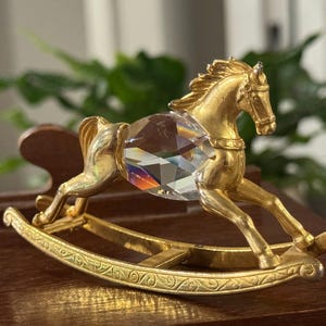 Manon 1984 Gold Plated & Crystalペガサス Manon 1984 - Etsy