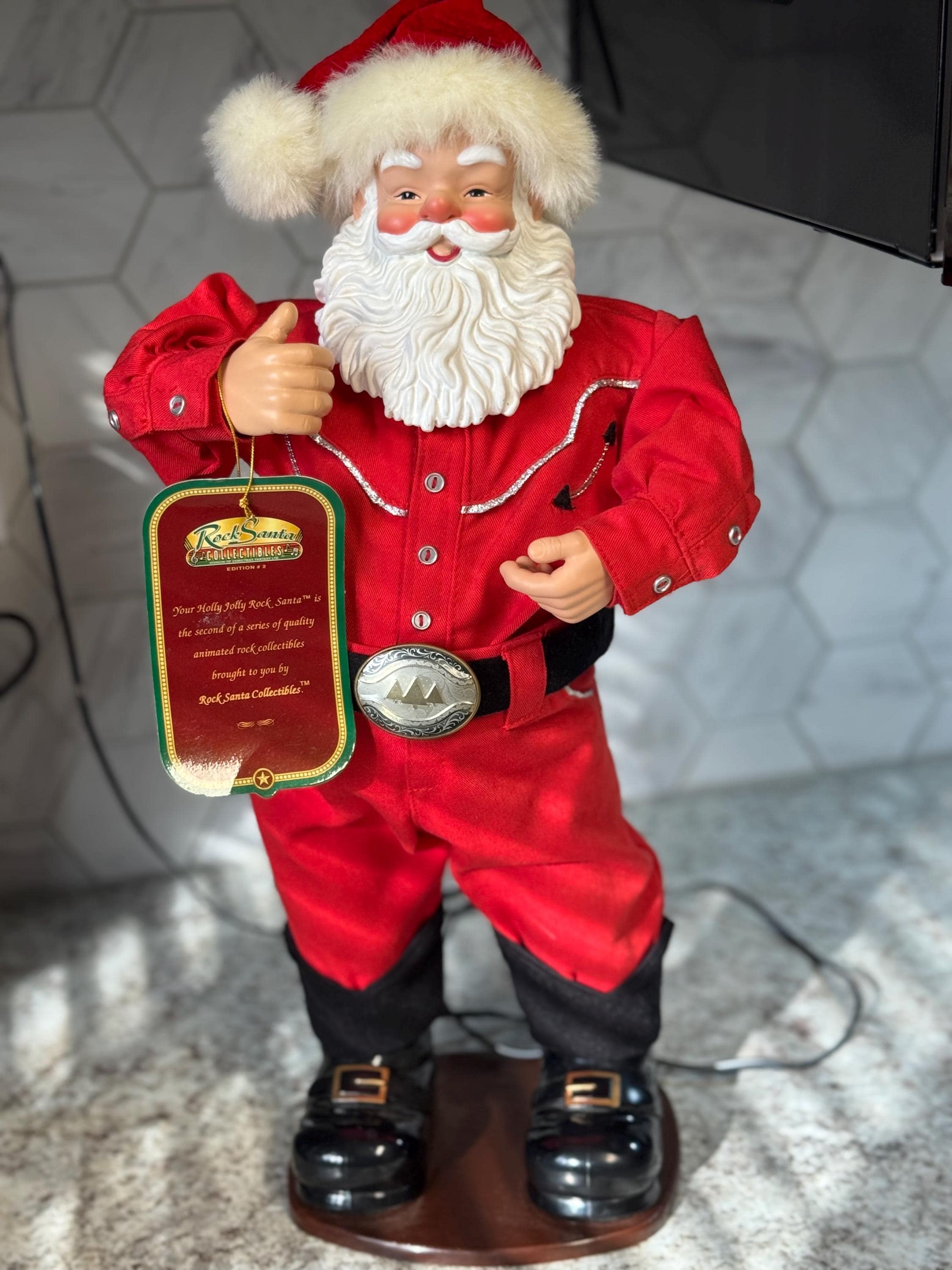 ダンシングサンタ 人形 サンタクロース HOLLY JOLLY ROCK SANTA ロック