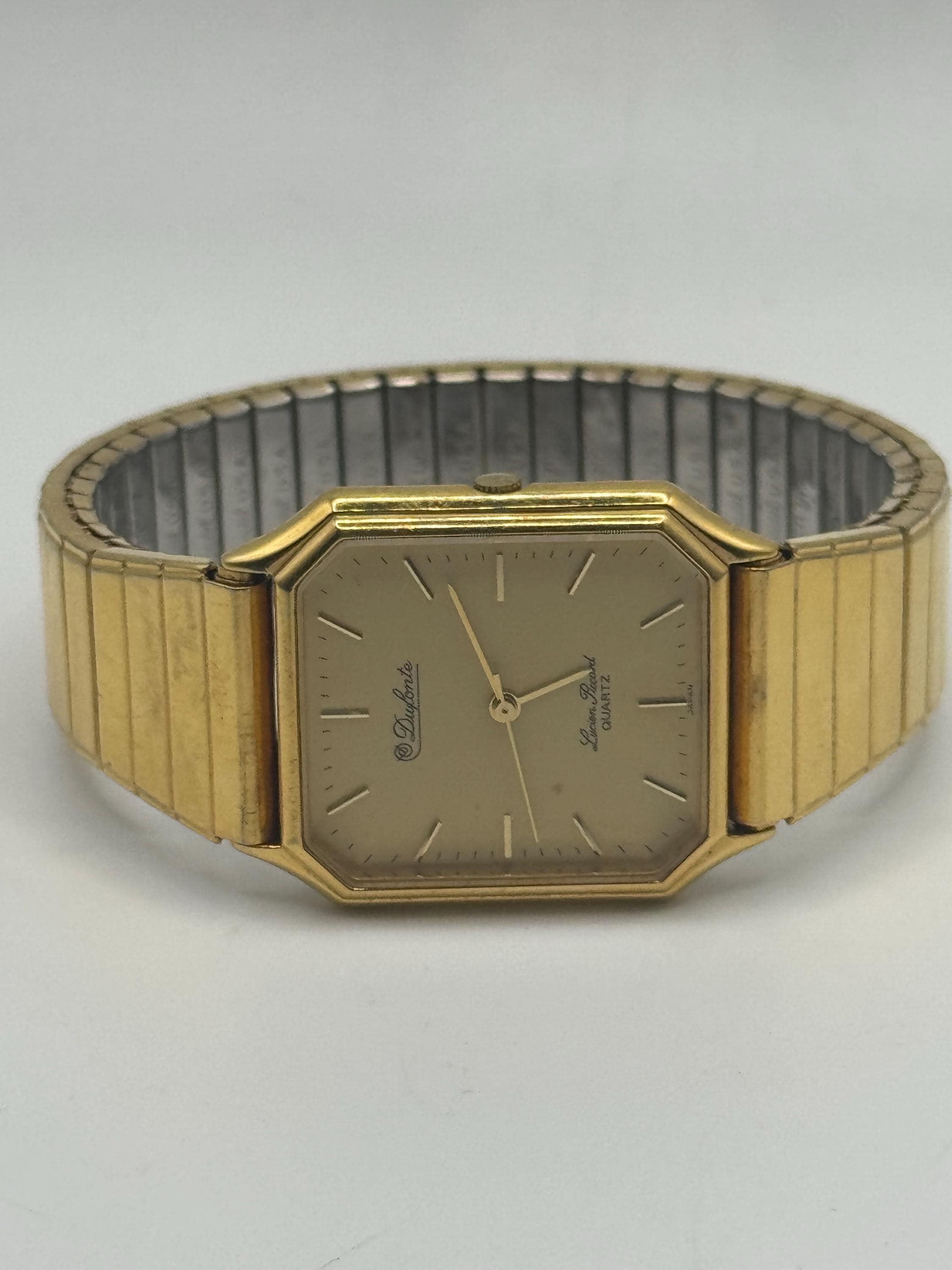 Vintage mechanical ladies gold tone dufonte luxury rectangular watch Dufonte Gold Watch - Etsy Canada main image 2