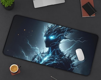 Electric Storm Gaming Mouse Pad – Large Neoprene Desk Mat