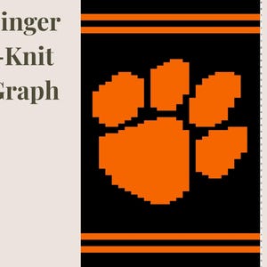 Paw Print Finger Knitting Pattern, 28x84 Dog Paw Blanket Design, Pet Lover Finger Knit Chart, Fall Decor PDF Pattern, Instant Download