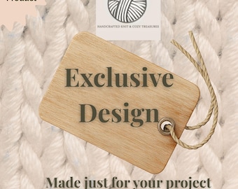 Niestandardowy wzór na koc graficzny – gruby dzianinowy wykres z tekstem lub obrazem – do pobrania w wersji cyfrowej