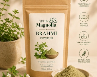 Reines Brahmi-Pulver für das Haarwuchs, Ayurveda-Kopfhautpflege, Bio-Bacopa Monnieri-Maske