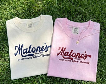Comfort Colors Embroidered Malone's Briar Hockey Shirt, Gift for Her, Off-Campus Series Fan Gift
