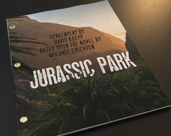 JURASSIC PARK Screenplay w/ Movie Buff Cover Art