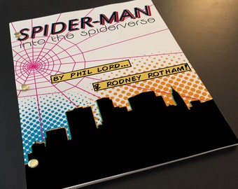 SPIDER-MAN Into The Spiderverse Screenplay w/ Movie Buff Cover Art