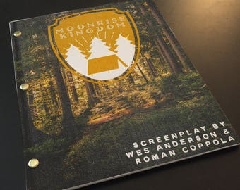 MOONRISE KINGDOM Screenplay w/ Movie Buff Cover Art