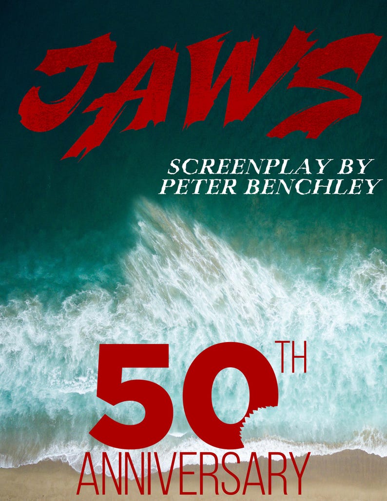 Jaws 50th Screenplay W/ Movie Buff Cover Art - Etsy
