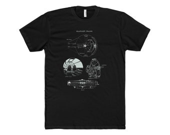 Millennium Falcon Design Dark MenS Cotton Crew Tee