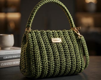 Crochet Modern Unique Bag Pattern Pdf | Beginner Friendly PDF Tutorial (Digital Download)