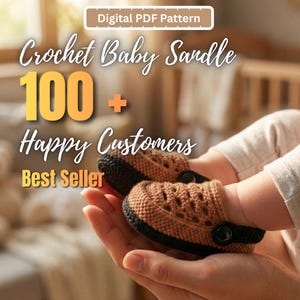 Crochet Baby Sandals Booties Pattern | Textured Stitches, Summer Shoes (PDF Download)
