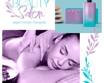 Spa and Wellness Studio Logo Templates: Elegant DIY Branding (Canva Editable, 15 Designs)
