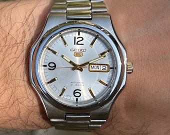 Seiko SNKK62 Automatic Watch  Silver Dial, 21 Jewels