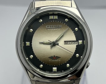 Orologio da polso da uomo Citizen Vintage Automatic Dial, orologio da polso meccanico con giorno e data, prodotto in Giappone