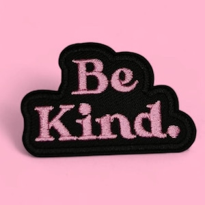 Parche termoadhesivo "sé amable" | Parche para ropa | Parches termoadhesivos | Parche termoadhesivo con mensaje para fomentar la amabilidad
