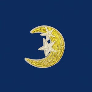 Bügel Patch Mond mit Sternen | Aufnäher für Kleidung | Iron on patch moon |  Bügelbild