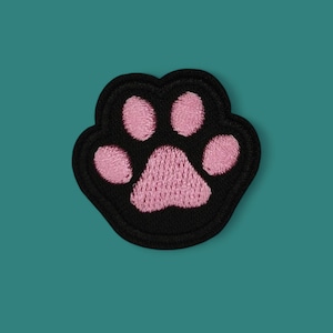 Bügel Patch Katzen Pfote | Iron on patch Cat Paw | süßer Aufnäher für Kleidung | Bügelbild Stickerei