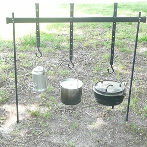 Tripple Trammel campfire cooking Bipod