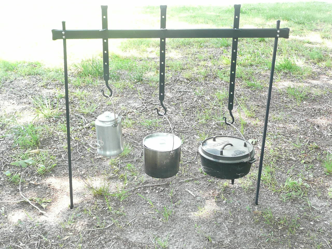 Hand Forged Campfire Tripod, Dutch Oven Tripod Stand, Cast Iron Pot Stand,  Outdoor Cooking Stand, Veteran Made, Made in the USA 